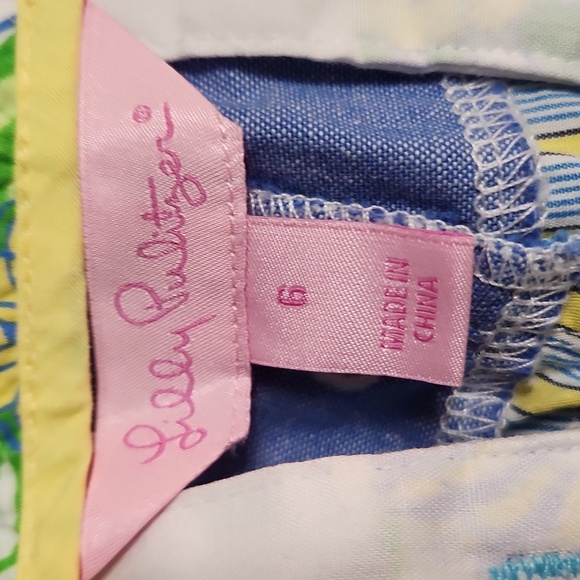 Lilly Pulitzer Blue Patchwork Shorts - Picture 3 of 5